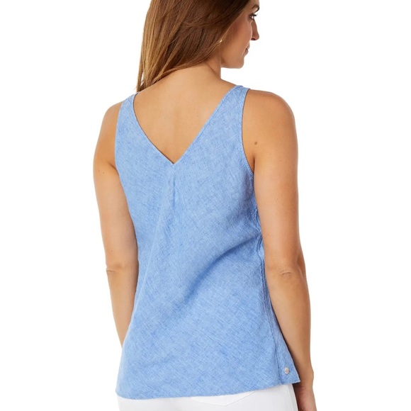 WORN ONCE LILY PULITZER FLORIN SLEEVELESS LINEN TOP!! Size large - Picture 2 of 4